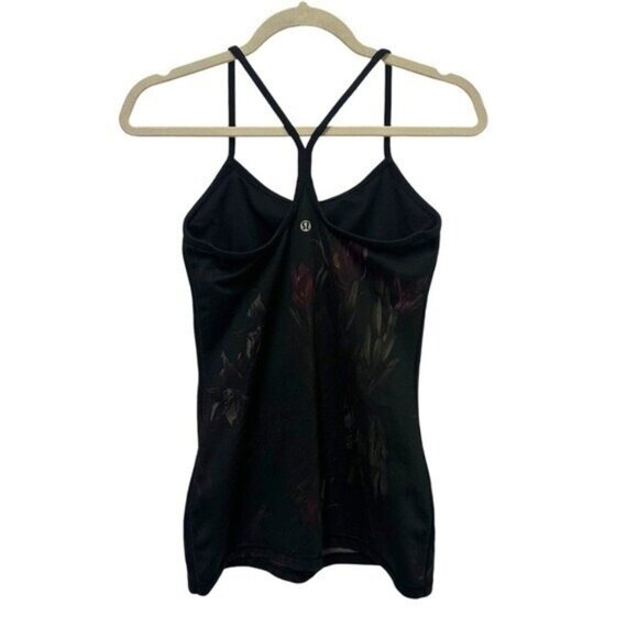 Lululemon Women's Size 8? Power Y Tank Top Midnight Iris Racerback Floral Print - Picture 2 of 5